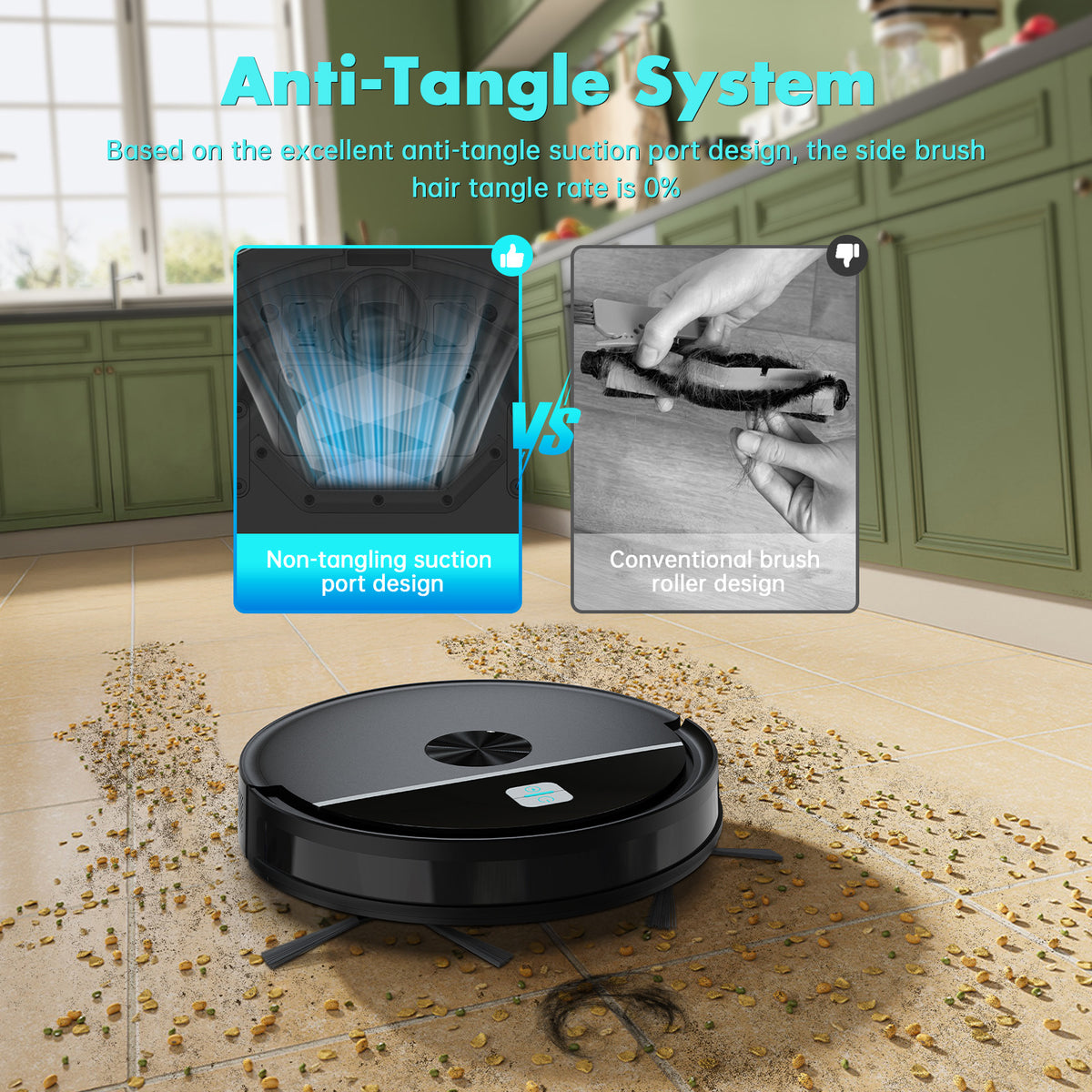 Robot Aspirador y Friegasuelos – 3500Pa + WiFi + Navegación Inteligente