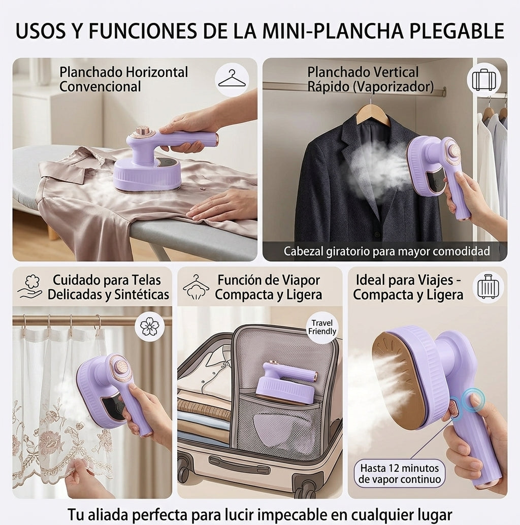 Vaporizador de Ropa Portátil – Elimina Arrugas al Instante