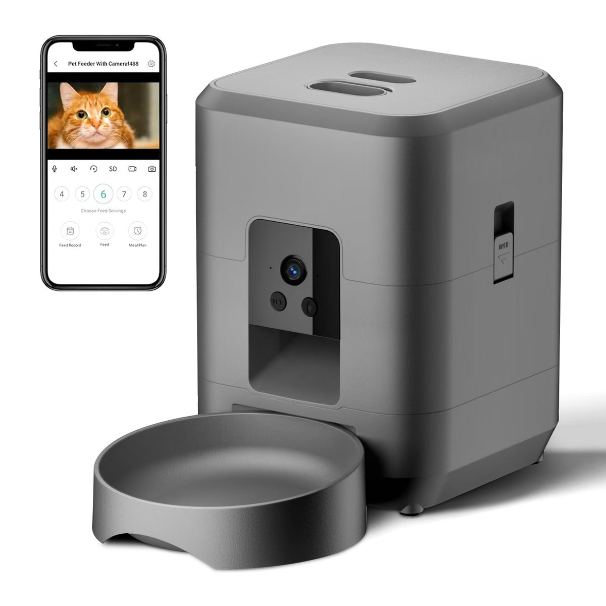 🐾 Comedero Automático WiFi para Perros y Gatos – Programable desde el Móvil
