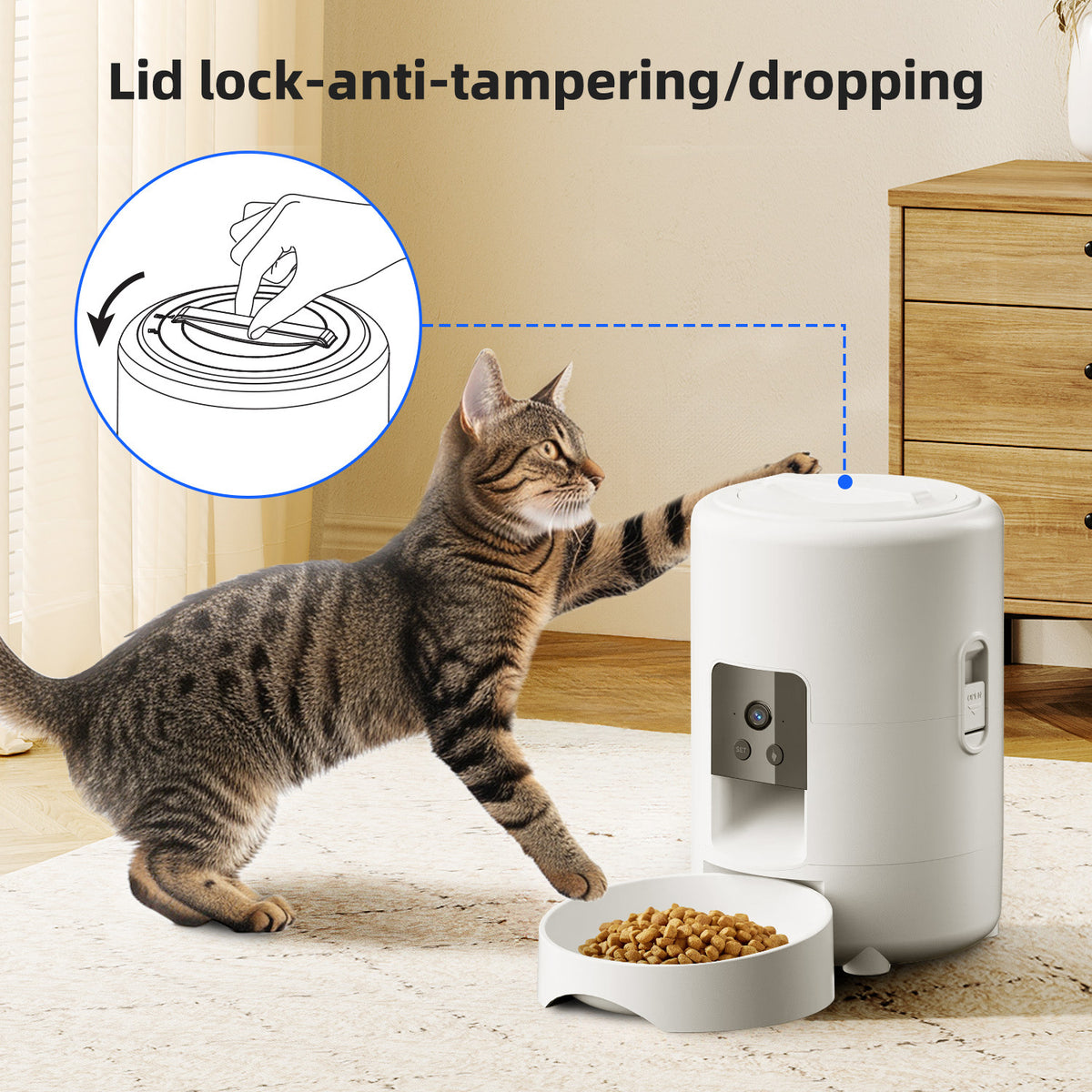 🐾 Comedero Automático WiFi para Perros y Gatos – Programable desde el Móvil